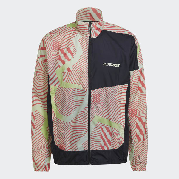 zelená Bunda Terrex Trail Running Printed Wind JMM04