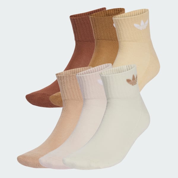 Λευκό Mid Ankle Socks 6 Pairs