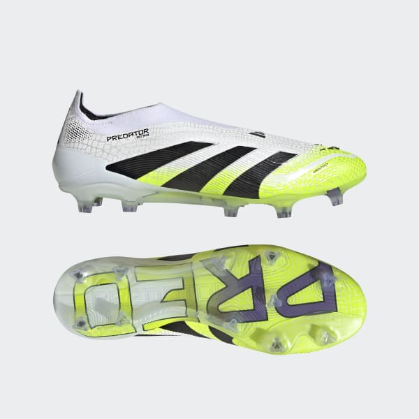 adidas Predator Elite Laceless Firm Ground Cleats - White
