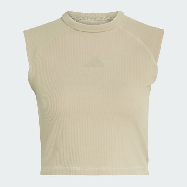 Brown ALL SZN RIB TANK Top