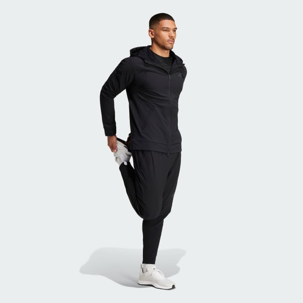 cierna Mikina s kapucňou Designed for Training COLD.RDY Full-Zip