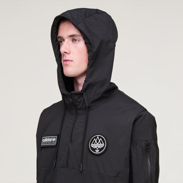 SPZL FC スモック　アノラックジャケット US:Mサイズ(日本規格:XL) アディダス SPZL F.C.スモック - ブラック | アディダス ジャパン