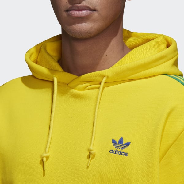 Amarillo Polera con Capucha 3 Tiras E5662