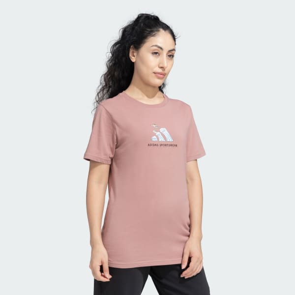Pink adidas Sportswear Doodle Tee