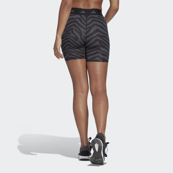 Multicolor Hyperglam Techfit Zebra High-Waisted Shorts