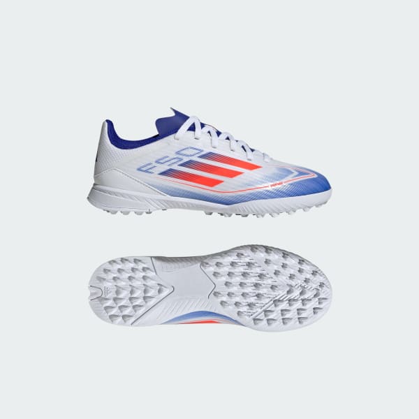 White F50 League Turf Boots Kids