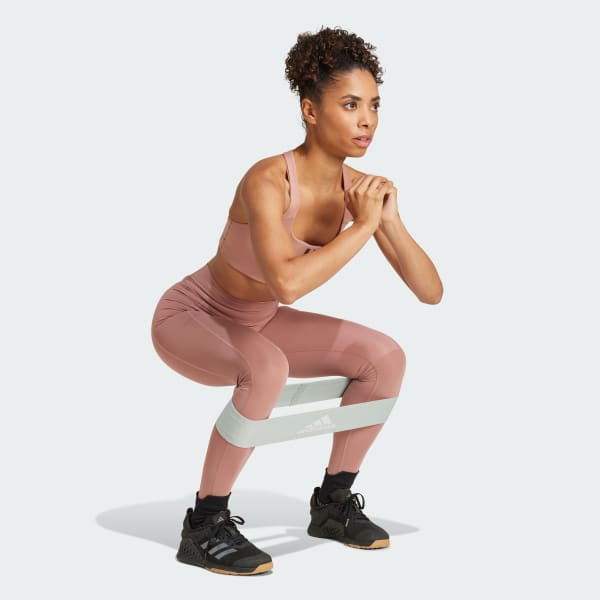 Pink Training Medium Support 3 Stripes Bra