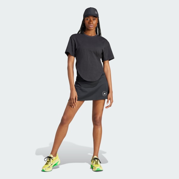 Zwart adidas by Stella McCartney Sportswear Curved Hem T-shirt