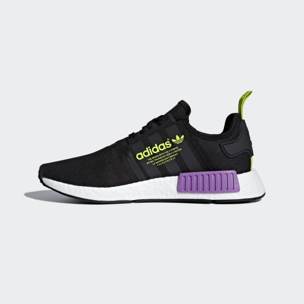 adidas nmd black purple green