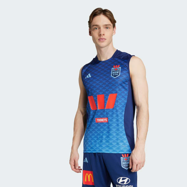 Blue New South Wales Training Singlet