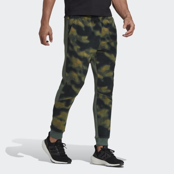 Vert Pantalon imprimé en polaire Nature TA189