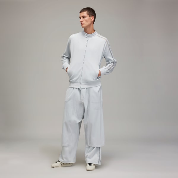 Grey Y-3 Mesh Stripes Track Pants