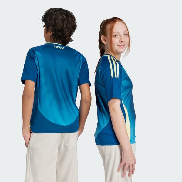 modrá Venkovní dres Sweden 25 (Women's Team) Kids
