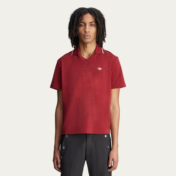 adidas Wales Bonner Polo Shirt - Burgundy | Free Shipping