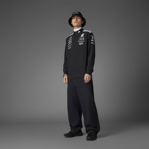adidas MERCEDES - AMG PETRONAS FORMULA ONE TEAM 1/4 ZIP - Black