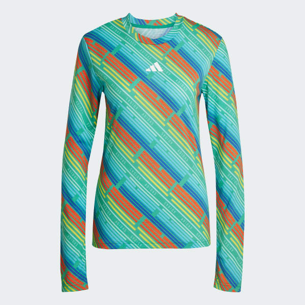Green Emerging Harmony Long Sleeve Jersey Shirt