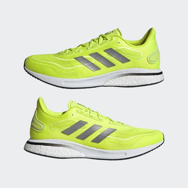 tênis esportivo supernova boost adidas amarelo neon