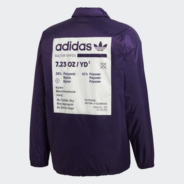 purple and white adidas jacket