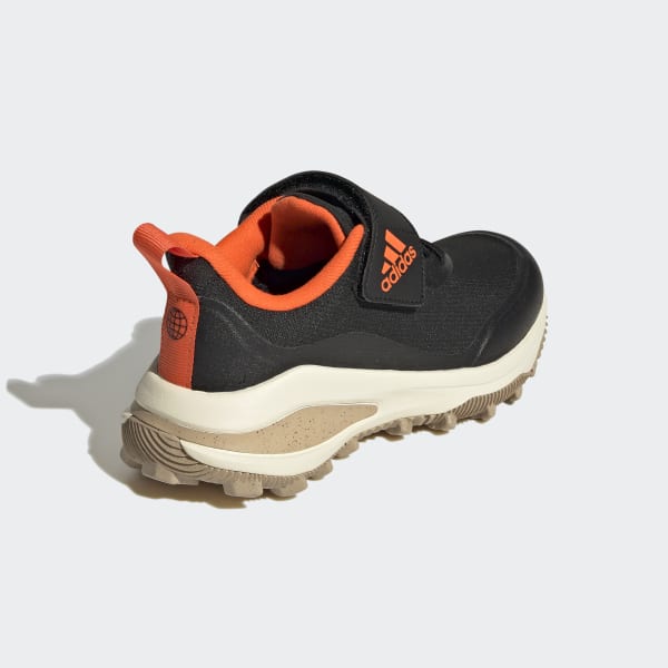 adidas FortaRun All-Terrain Cloudfoam Sport Running Elastic Lace and Top Strap Shoes - Black 