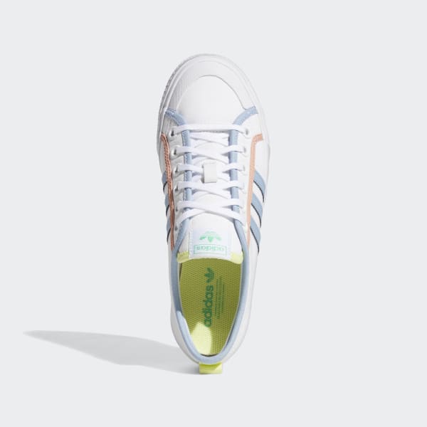 White leather adidas nizza hot sale