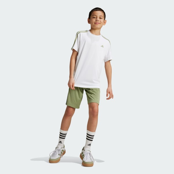 Blanco Playera Train Essentials AEROREADY 3 Franjas Ajuste Clásico