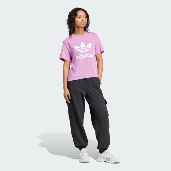 Purple Adicolor Trefoil Boxy Tee