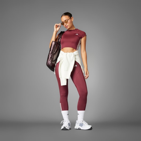 Burgendur Hyperglam Rib T-skjorte