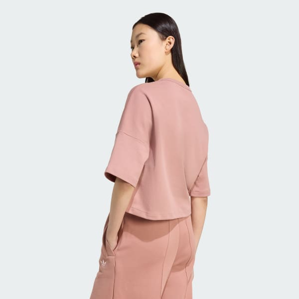 Rosa Camiseta Off Placed 3 Stripes