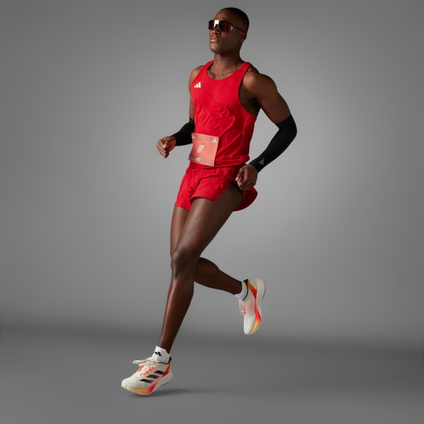 Red Adizero Essentials Running Split Shorts