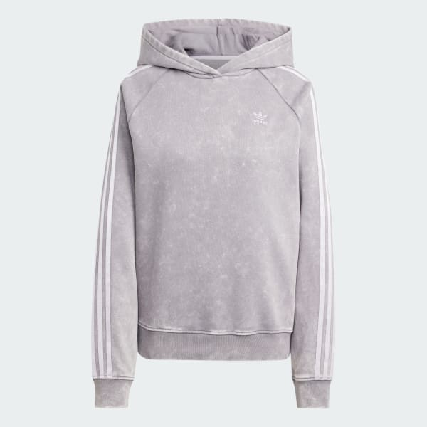 Grey Washed-Out Boyfriend-Fit Hoodie