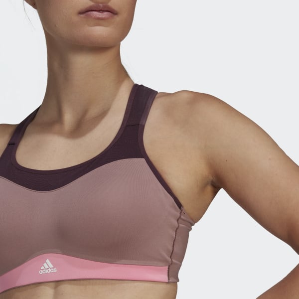 fialová Športová podprsenka adidas TLRD Impact Training High-Support NQ206