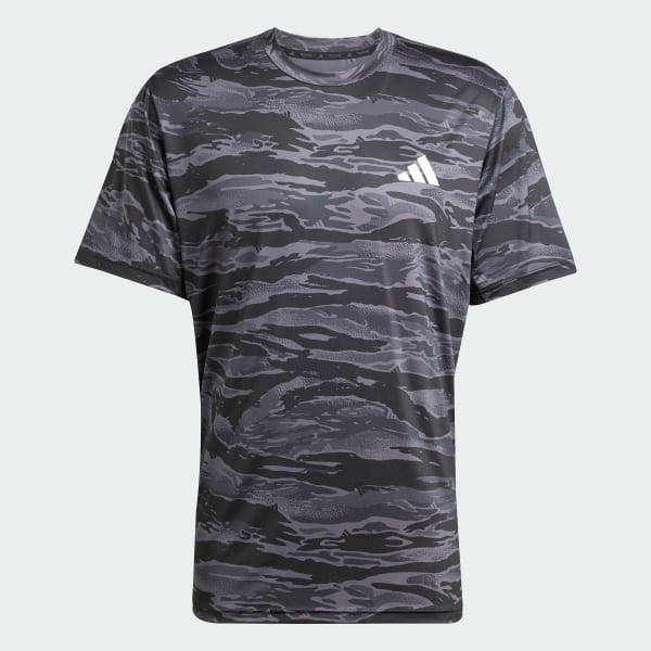 Preto T-shirt AOP Train Essentials