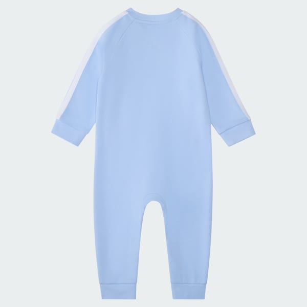 Blue Long Sleeve 3-Stripe Puppy Coverall

