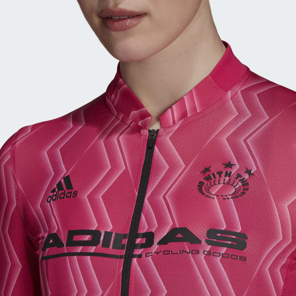 Pink The Short Sleeve Cycling Graphic Jersey IYJ47