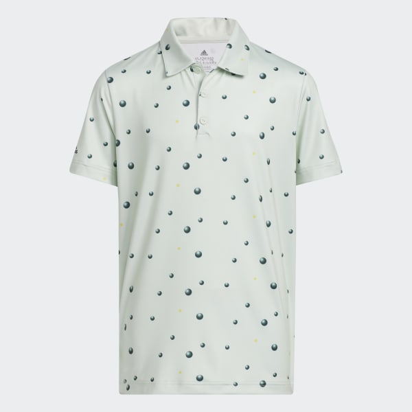 Zielony Printed Golf Polo Shirt TA244