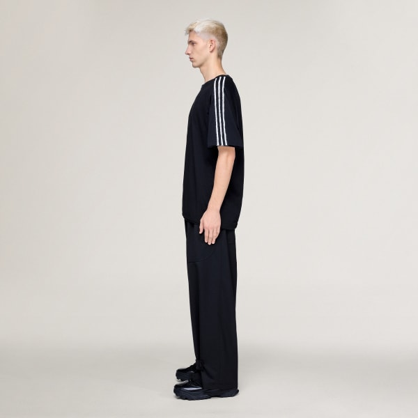 Sort Y-3 RAW EDGE 3 STRIPES SHORT SLEEVE T-SHIRT