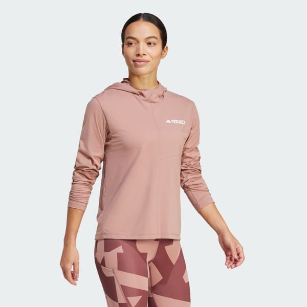 Pink Terrex Multi Climacool Hooded Long Sleeve Top