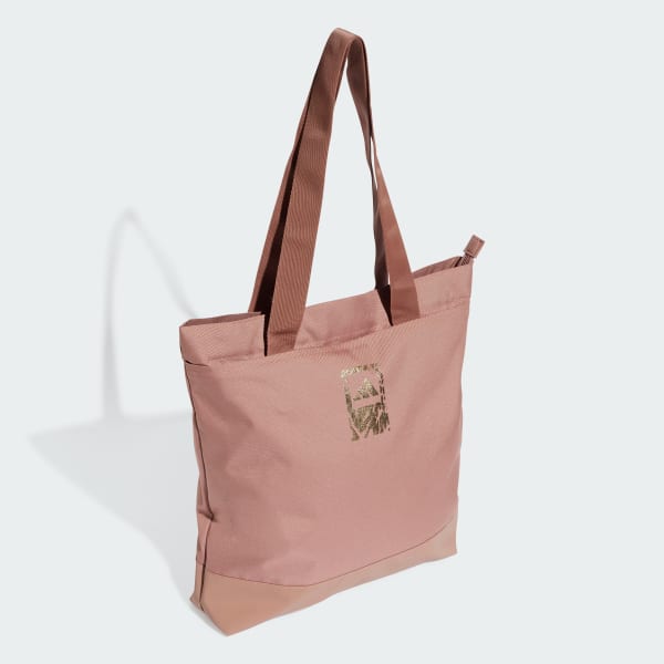 Pink Tote Bag With Golden Print