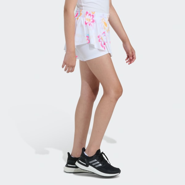 White AOP FLOWY SHORTS