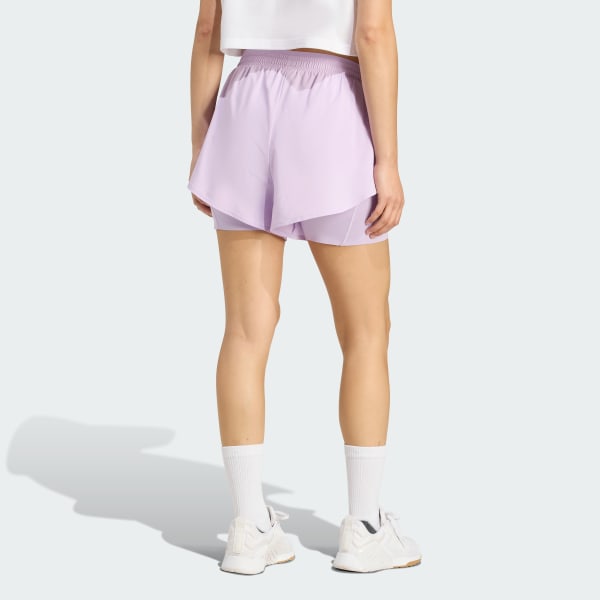 Violeta Shorts de entrenamiento 2-en-1