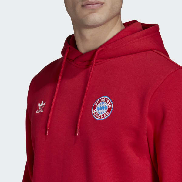Rosso Felpa con cappuccio Essentials Trefoil FC Bayern München
