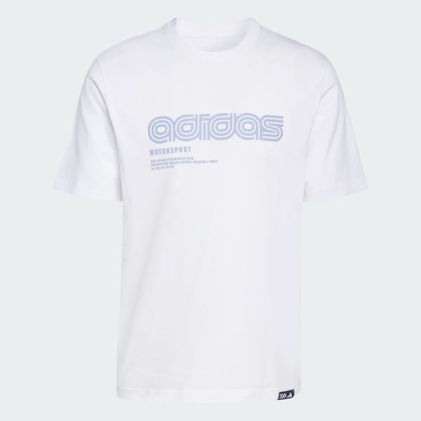 White MOTORSPORT LINEAR GRAPHIC T-SHIRT