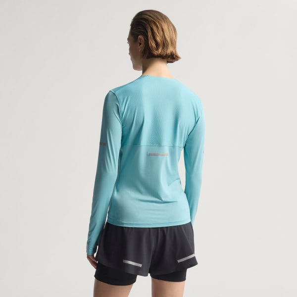 สีเทอร์คอยส์ เสื้อยืดวิ่งแขนยาว Adi365 CLIMACOOL+