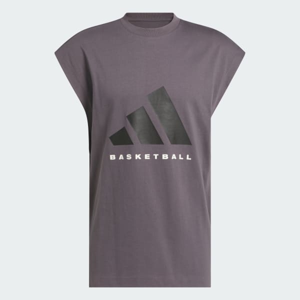 Grey adidas Basketball Sleeveless Tee (Gender Neutral)