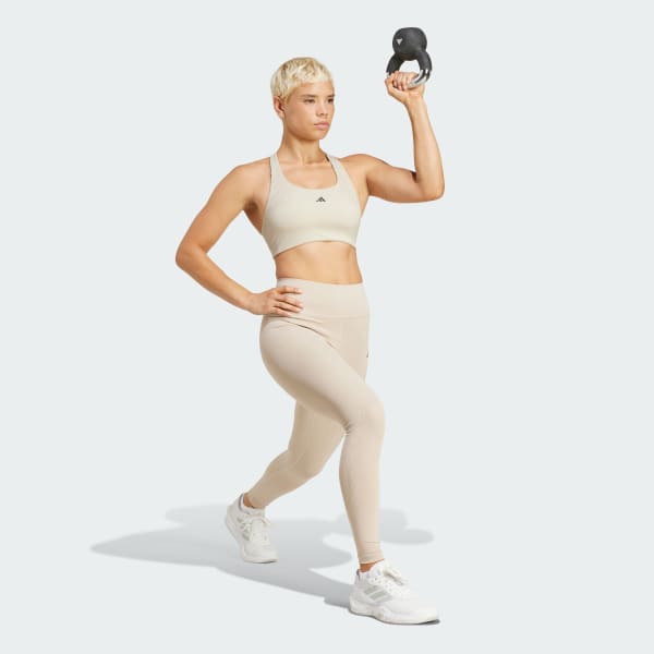 Bege Top Treino Médio Suporte Powerimpact Luxe Proseries
