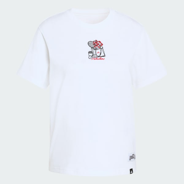 White MINI EMBROIDERY GRAPHIC T-SHIRT