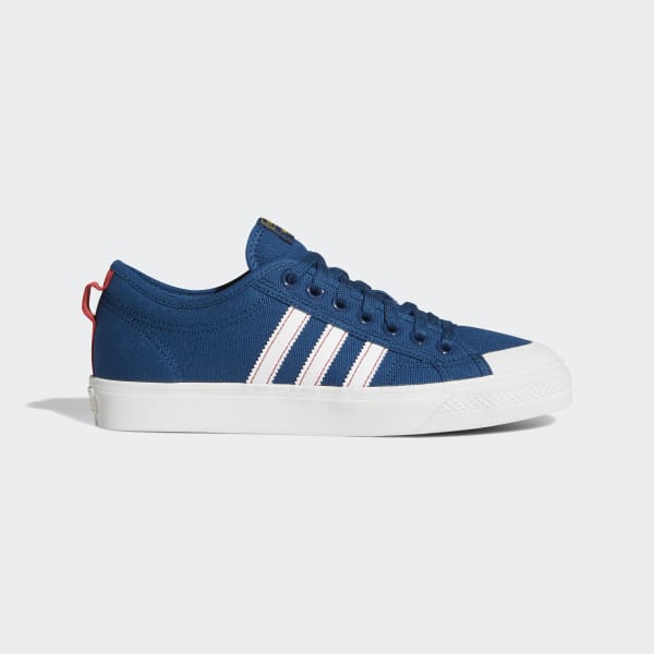 adidas blue white red shoes