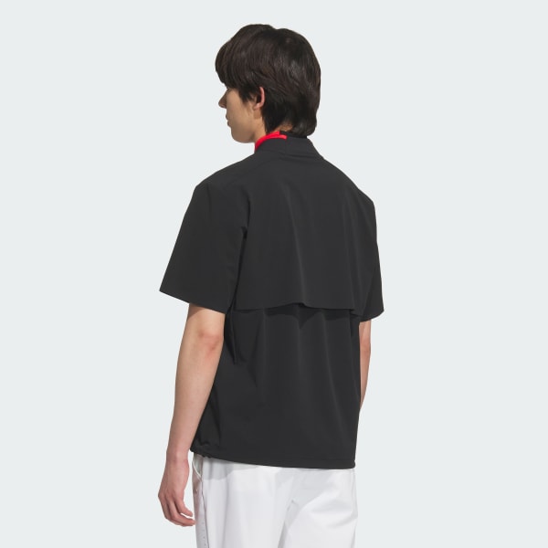 Black 아디제로 반팔 쿼터집 풀오버