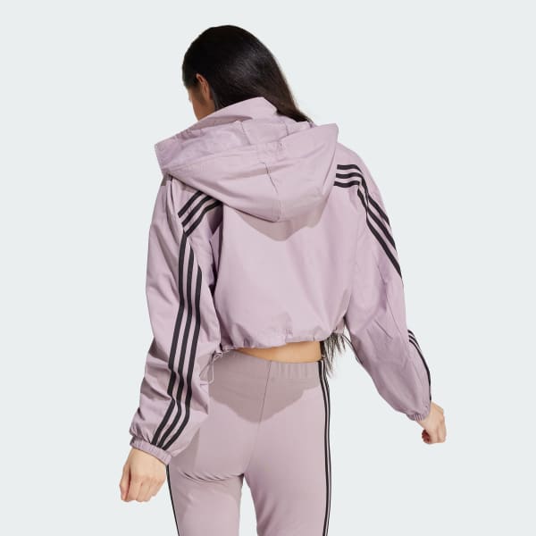 Adidas cropped windbreaker hot sale