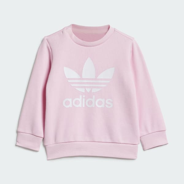 Pink Crew Sweatshirt Set